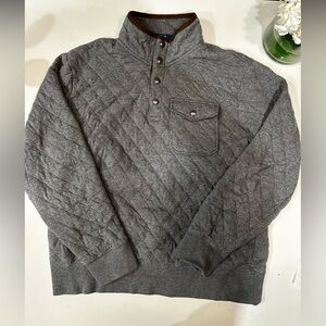 Ralph Lauren Gray Quilted Luxury Pullover - Size Large